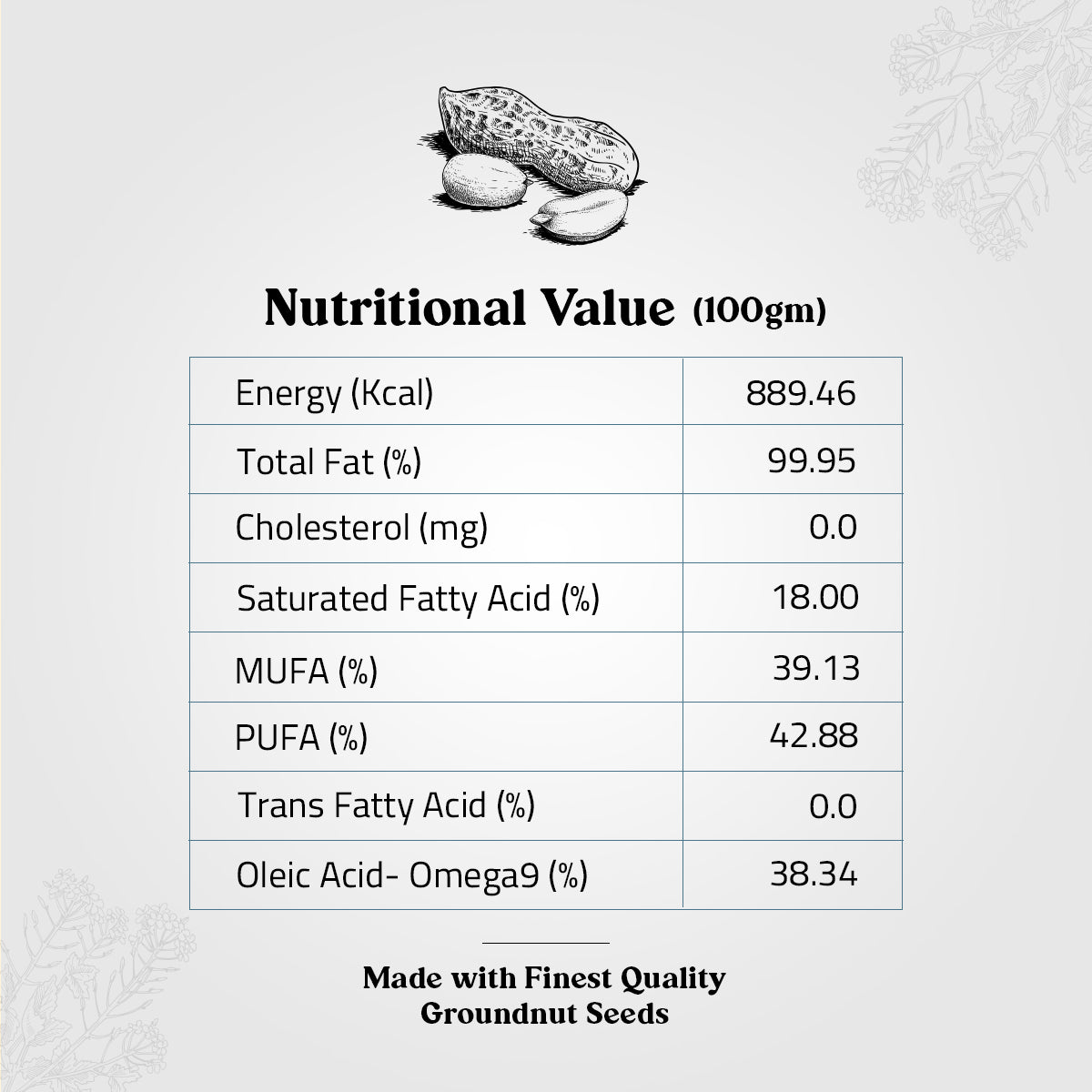 Cold Pressed Groundnut Oil